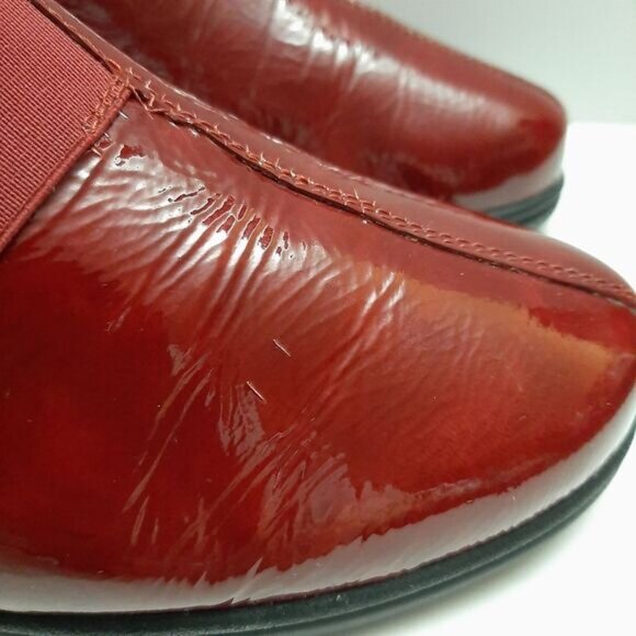 WALDLÄUFER Low Wedge Loafers Red Patent Leather Shoes Sz US 10 - Picture 5 of 16